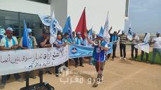 تجار بني أنصار يحتجون أمام مقر الجماعة ويطالبون بإخراج مشروع السوق العصري