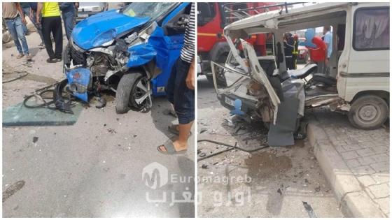 مصرع سائق هوندا وإصابة آخرين في حادث اصطدام مع سيارة أجرة قرب سوق الجملة بإقليم الحسيمة