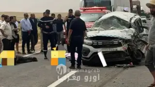 3 قتلى في اصطدام مروع بين سيارتي أجرة ضواحي شيشاوة