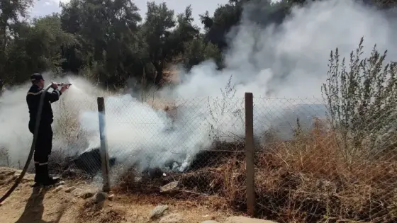 تدخل بطولي للوقاية المدنية بأمزميز ينجح في إخماد حريق بالقرب من وادي أمزميز