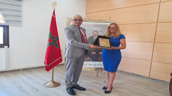 رئيس جامعة محمد الأول يستقبل الدكتورة جبرييلي قبيل محاضرتها حول النجاح والقيادة