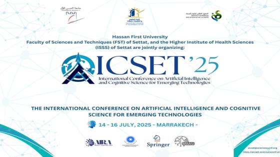 المؤتمر الدولي الأول للذكاء الاصطناعي والعلوم المعرفية من أجل التكنولوجيات الناشئة (AICSET 2025)