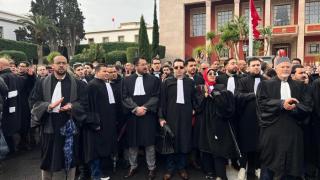 حضور قوي لهيئة المحامين الناظور–الحسيمة في الوقفة الاحتجاجية أمام البرلمان بالرباط