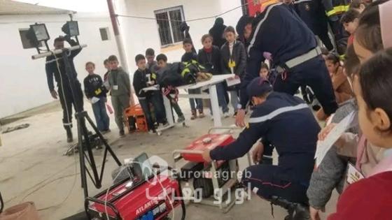 ترجيست.. تلاميذ مؤسسة منارة يزورون مركز الوقاية المدنية بمناسبة اليوم العالمي للوقاية المدنية