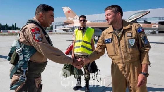 cuatro aviones de combate marroquíes del modelo F-16 participan con los aviones de Cazas francesa,