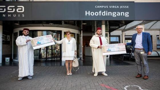 De Unie van Moskeeën en Islamitische Verenigingen van Limburg (UMIVEL) schonk vrijdagmiddag 38.300 euro aan drie Limburgse ziekenhuizen.