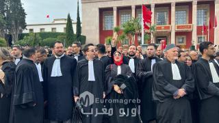 من الناظور إلى الرباط… كرونولوجيا المشاركة الفعالة لهيئة المحامين بالناظور في الوقفة الاحتجاجية الوطنية رفضًا لمشروع قانون مهنة المحاماة