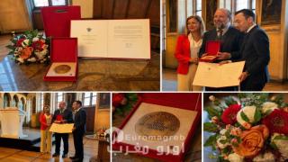 رئيس المجلس الأعلى للمسلمين في ألمانيا يهنئ الأستاذ محمد السدادي بمناسبة منحه وسام الشرف لمدينة فرانكفورت