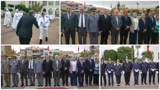 السيد أحمد شبعان، الكاتب العام لولاية جهة الشرق، يترأس مراسيم تحية العلم الوطني احتفاءً بخمسينية المسيرة الخضراء