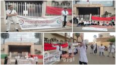 اعتصام ومبيت ليلي أمام مديرية الصحة بوجدة خريجو التمريض يصعّدون احتجاجهم للمطالبة بالتعويض والتوظيف
