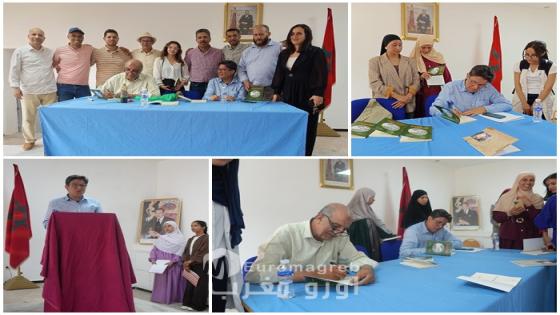 ثانوية ابن زيدون تحتفي بديوان “فلسطينيات” للشاعر محمد بلمو والحروفي مصطفى أجماع